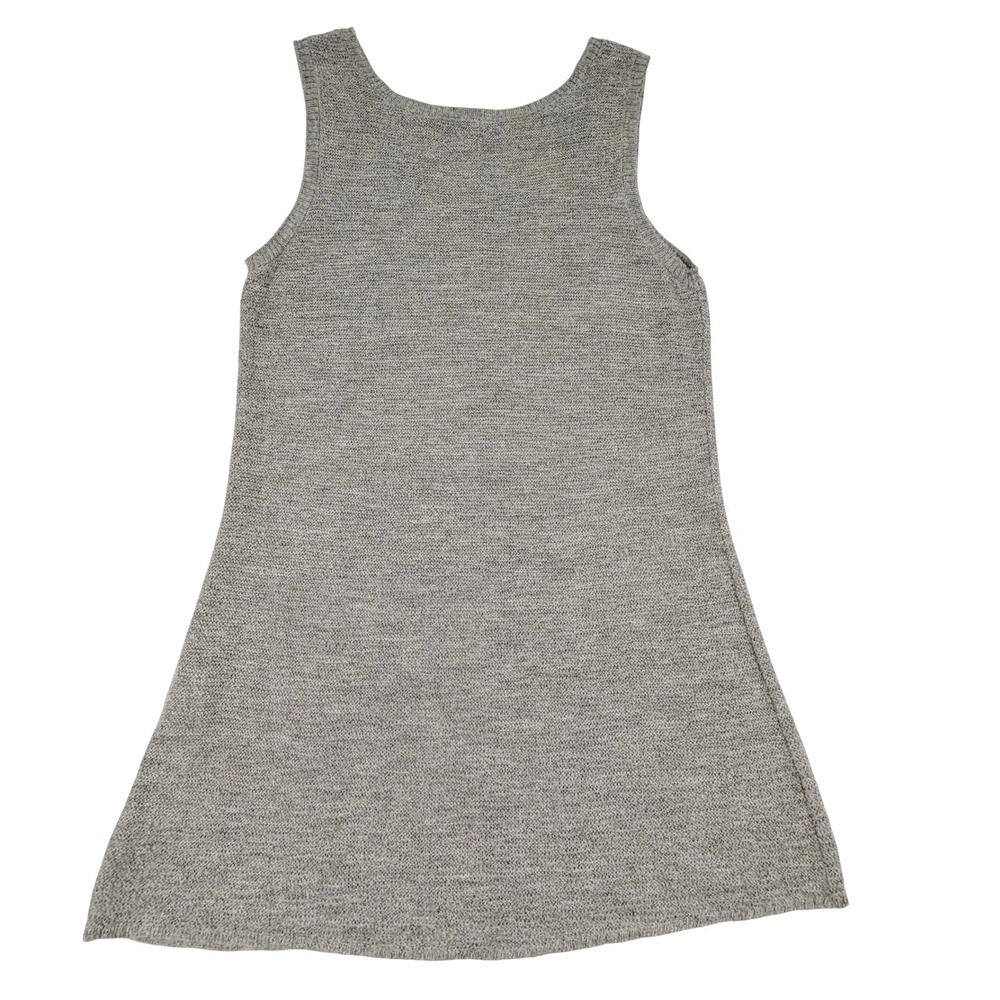 Eileen Fisher 100% Alpaca Sweater Tunic Top XS Gray Minimal Sleeveless Knit Tank - Picture 2 of 8